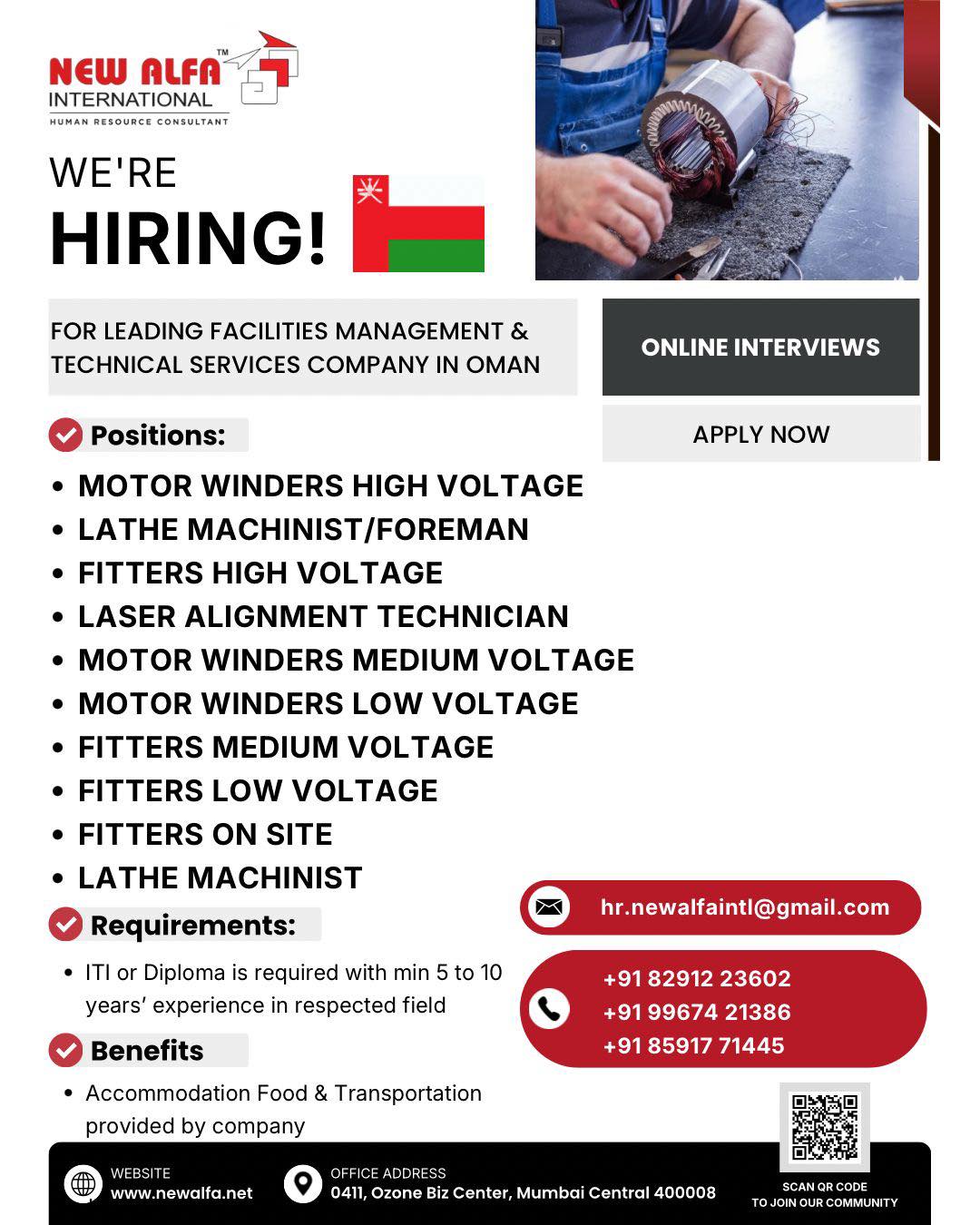 Urgent Hiring for Oman