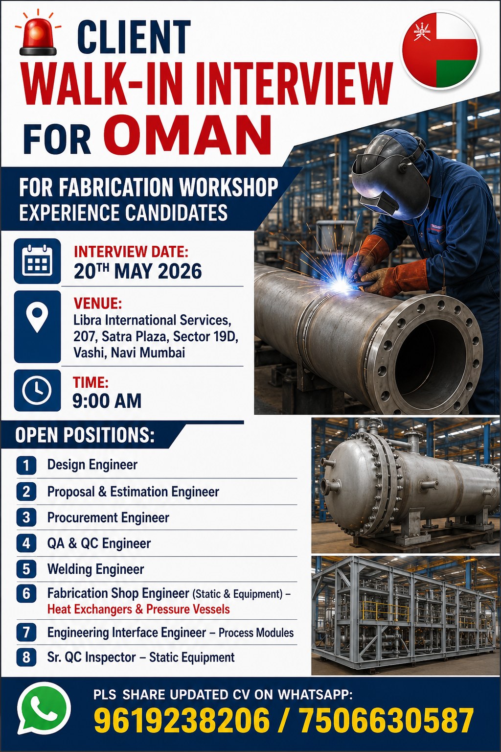 Urgent Hiring for Oman