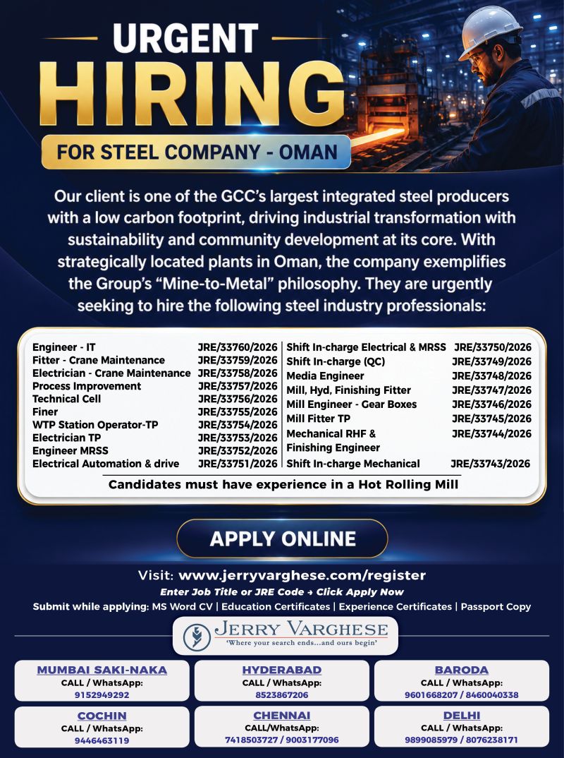 Urgent Hiring for Oman