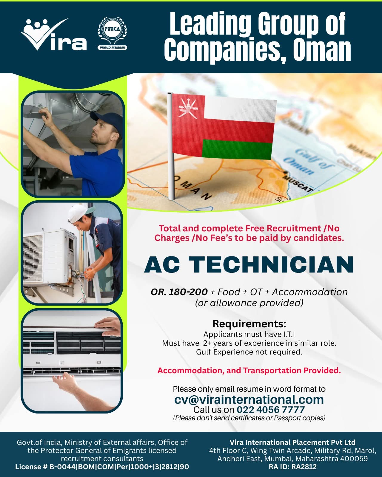 Urgent Hiring for Oman