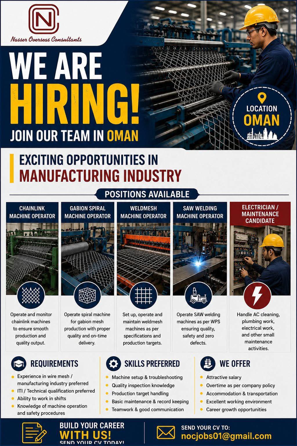Urgent Hiring for Oman