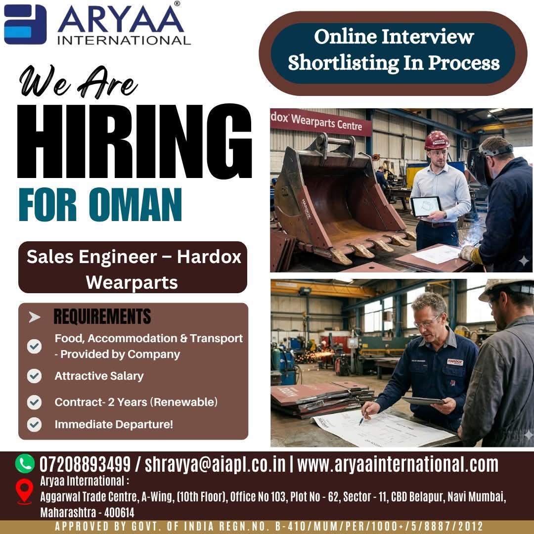 Urgent Hiring for Oman