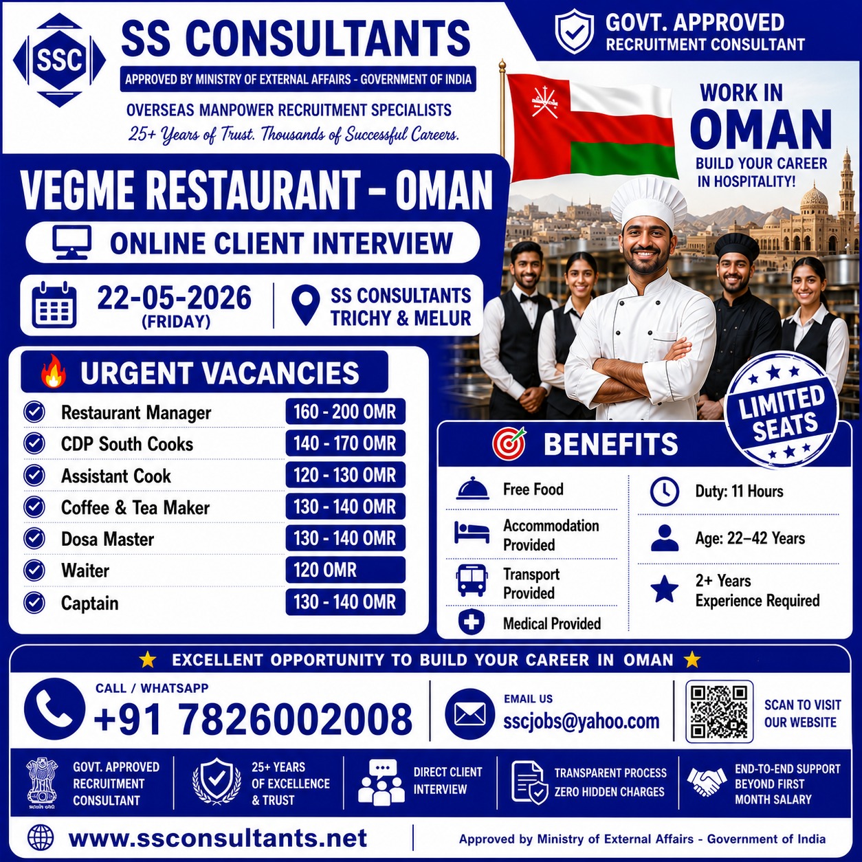 Urgent Hiring for Oman