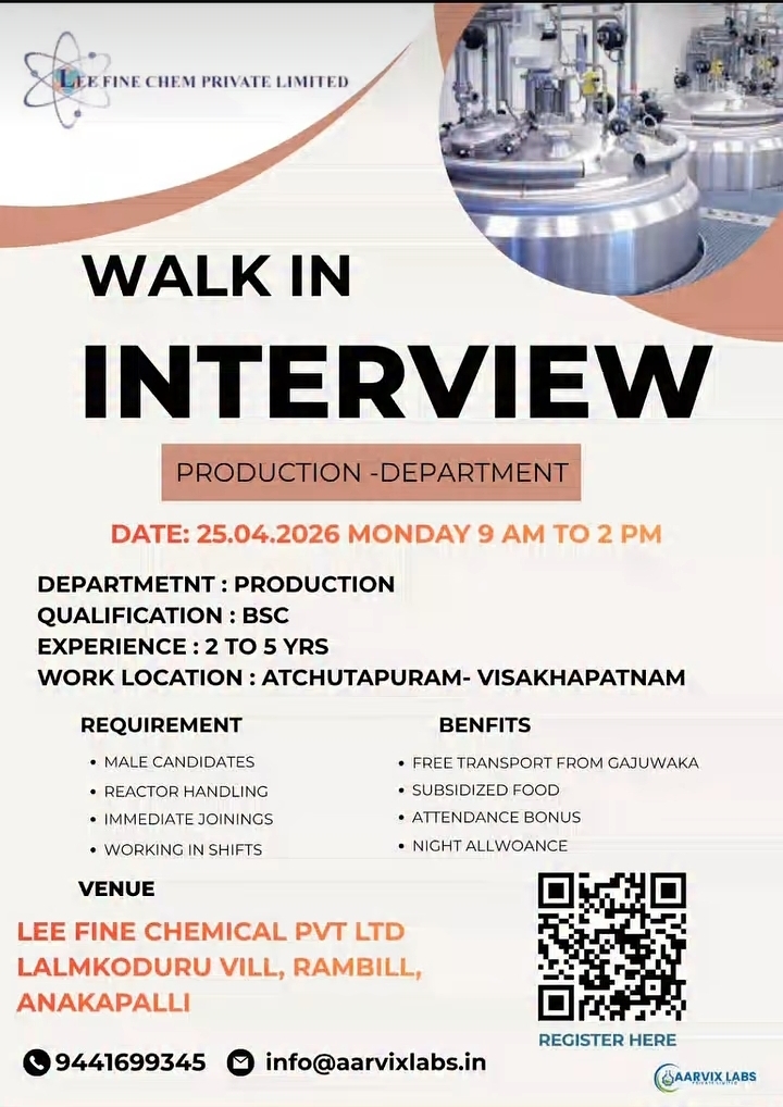 Urgent Hiring for Production