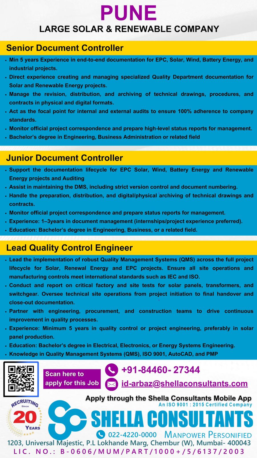 Urgent Hiring for Pune