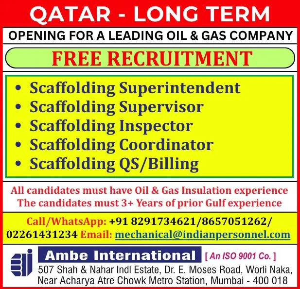 Urgent Hiring for Qatar