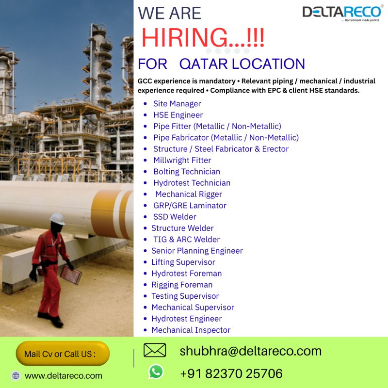 Urgent Hiring for Qatar