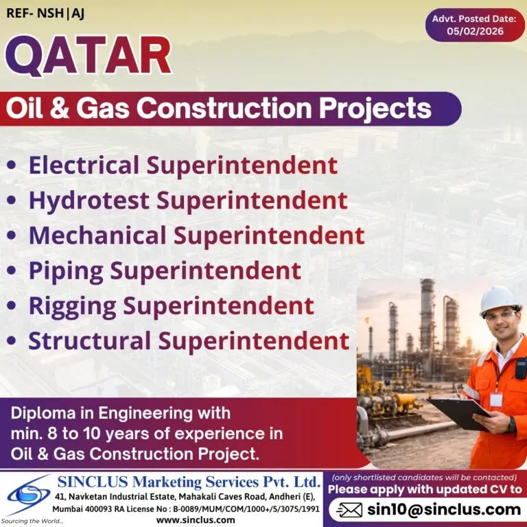 Urgent Hiring for Qatar