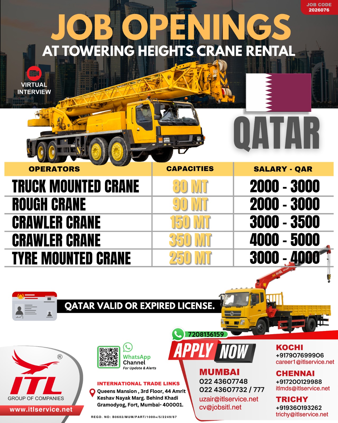 Urgent Hiring for Qatar