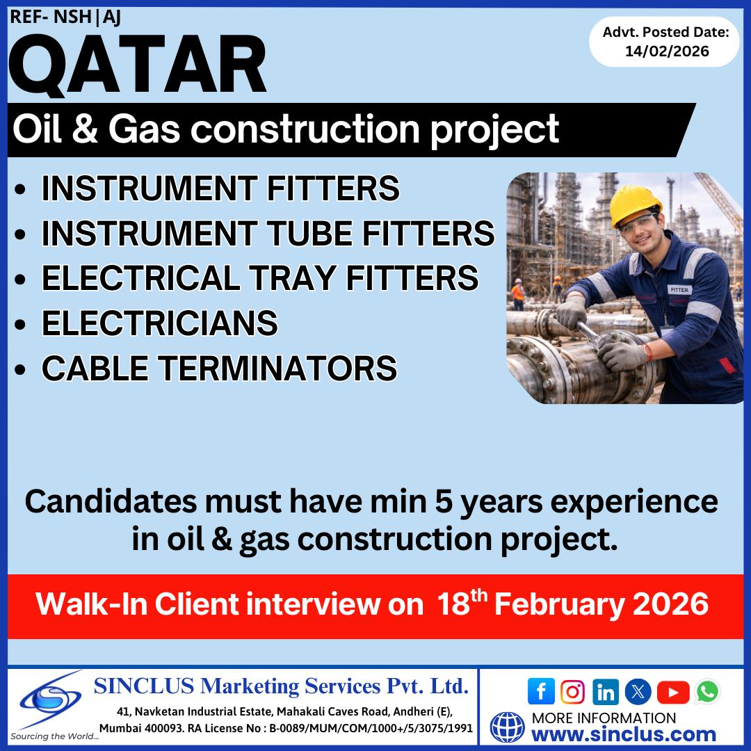 Urgent Hiring for Qatar
