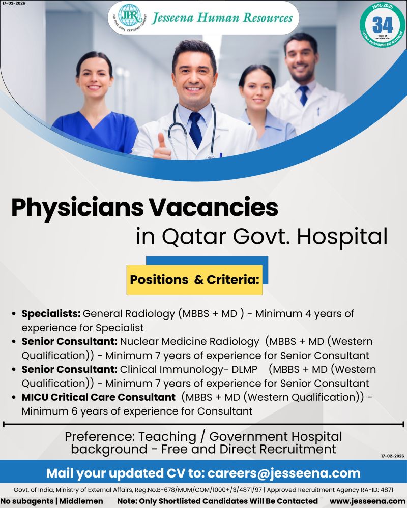 Urgent Hiring for Qatar