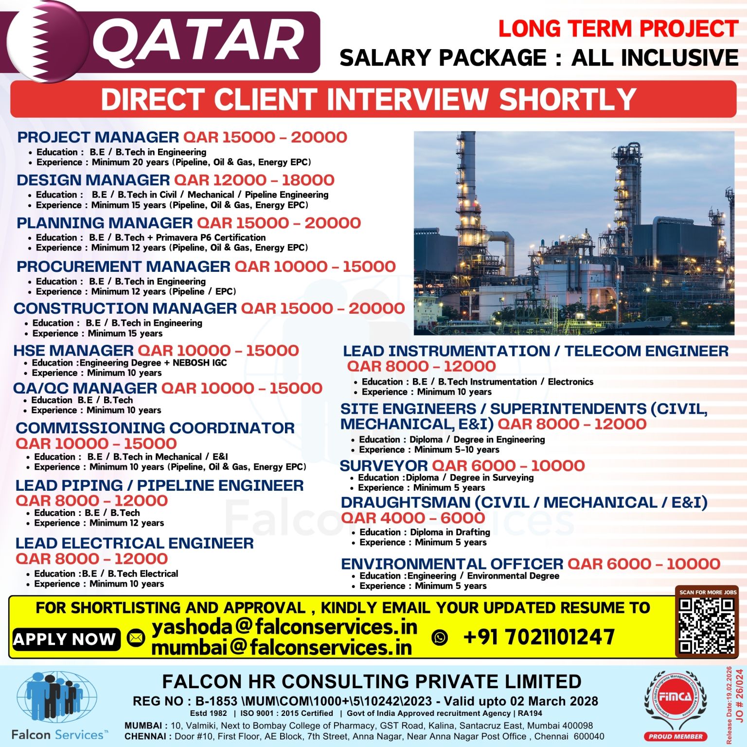 Urgent Hiring for Qatar