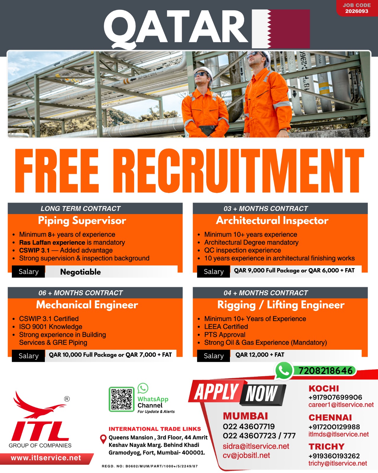 Urgent Hiring for Qatar