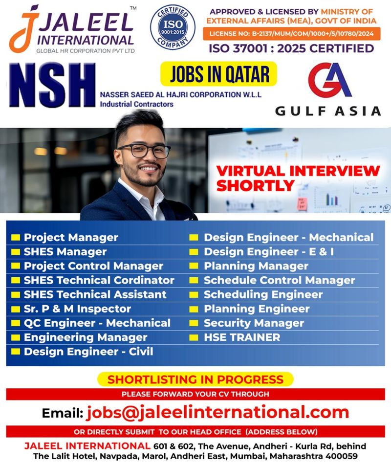 Urgent Hiring for Qatar