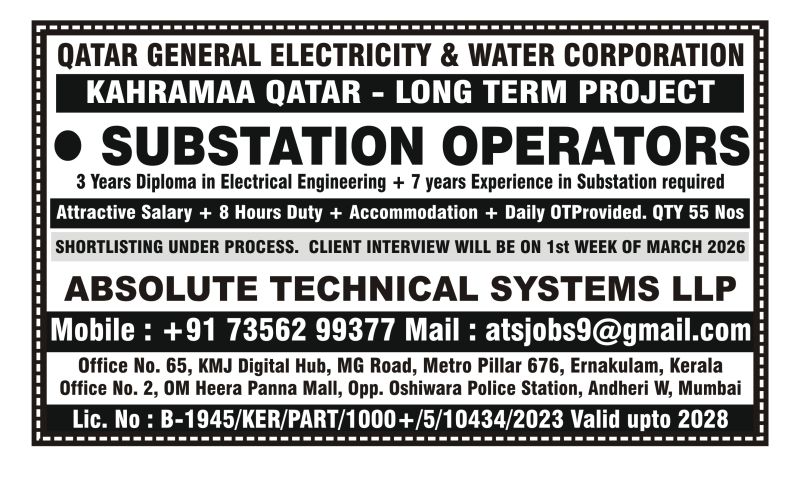 Urgent Hiring for Qatar