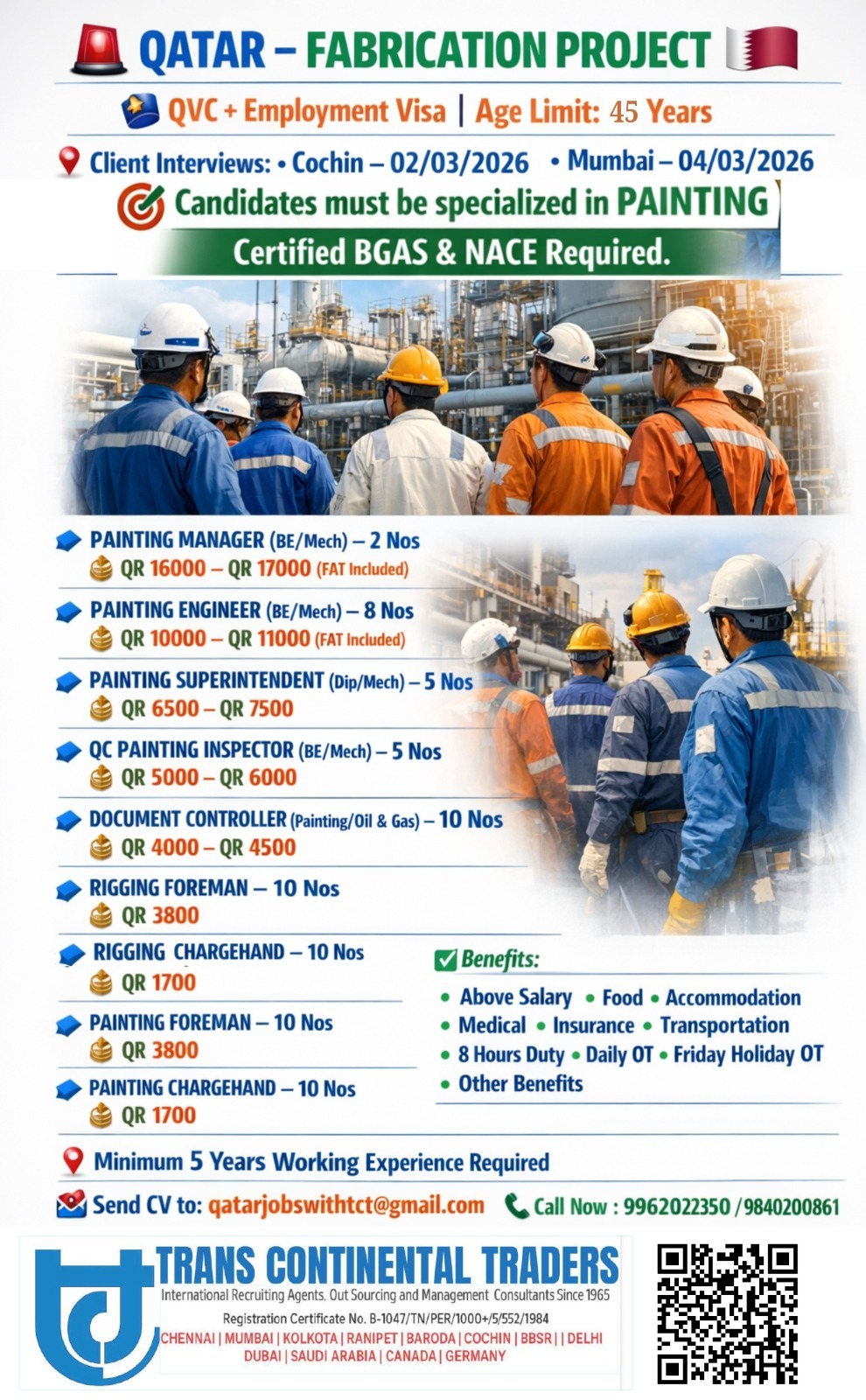 Urgent Hiring for Qatar