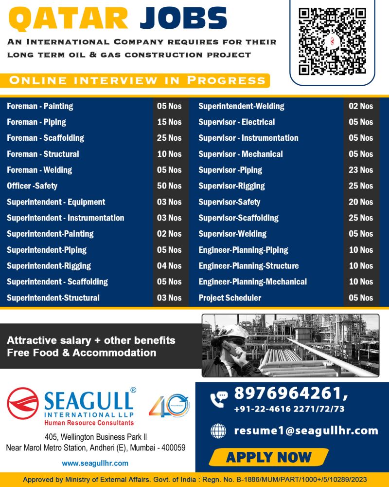 Urgent Hiring for Qatar