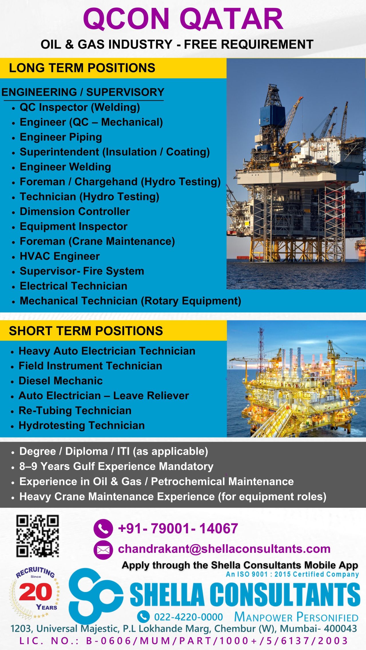 Urgent Hiring for Qatar