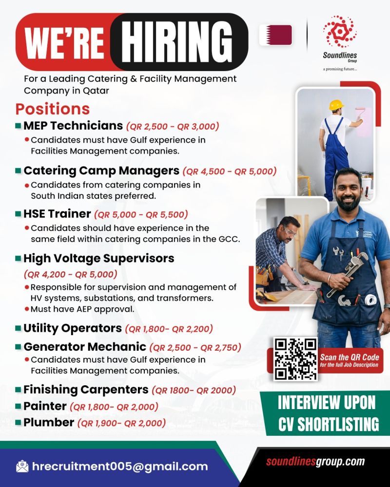 Urgent Hiring for Qatar