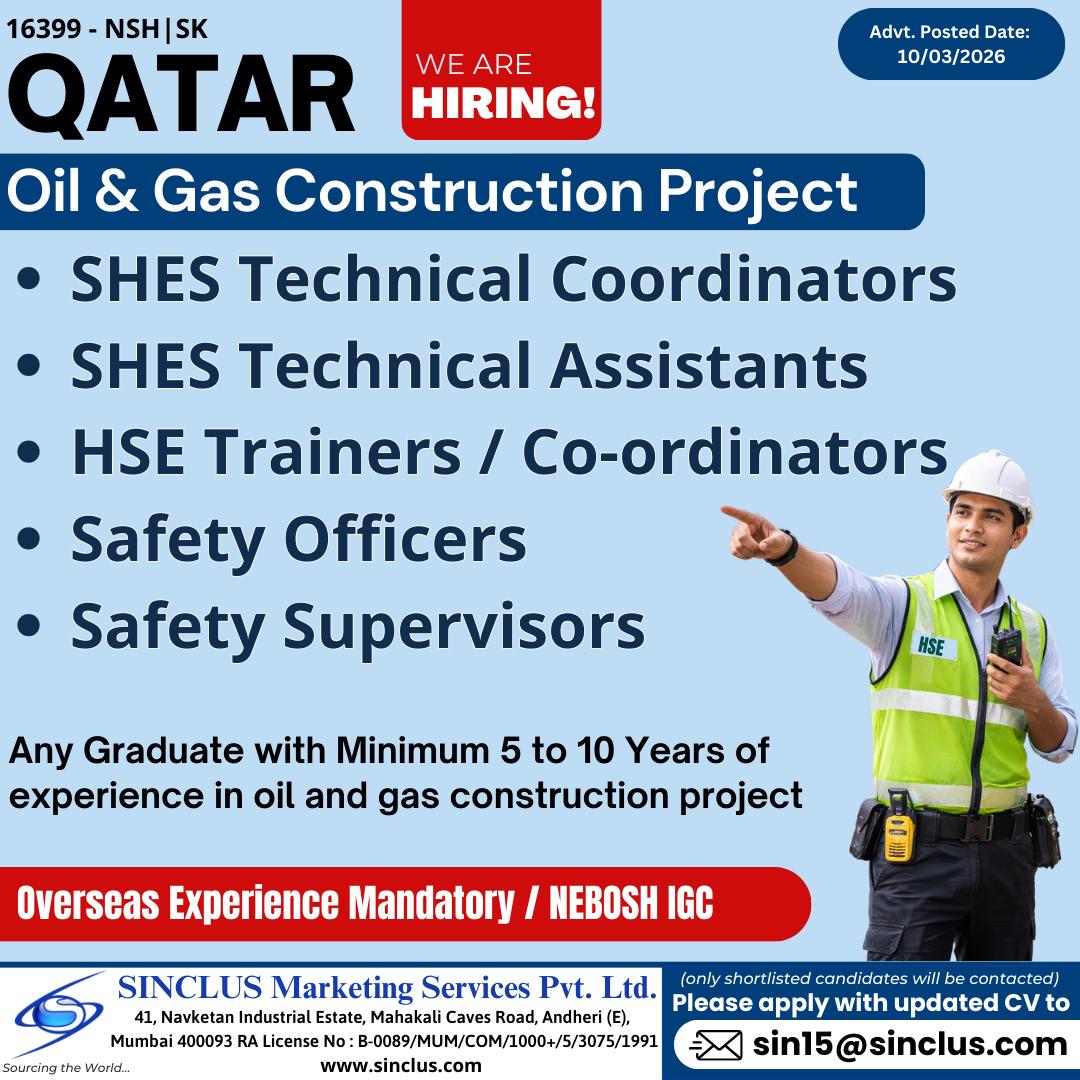 Urgent Hiring for Qatar