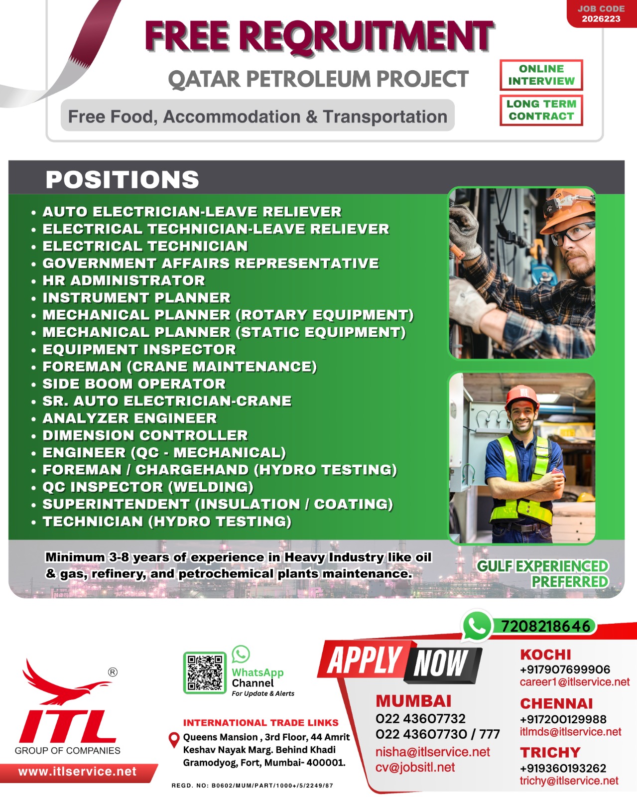 Urgent Hiring for Qatar