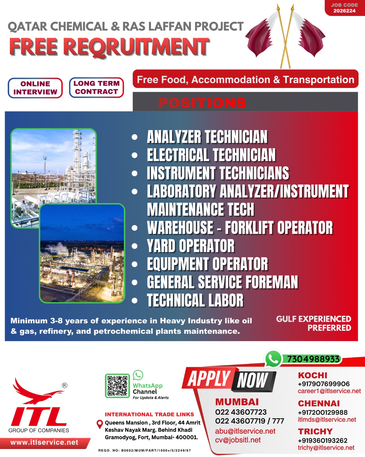 Urgent Hiring for Qatar