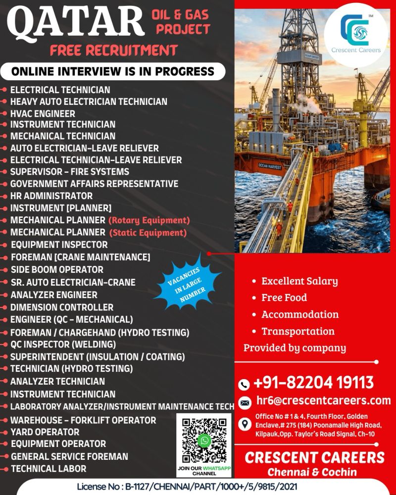 Urgent Hiring for Qatar
