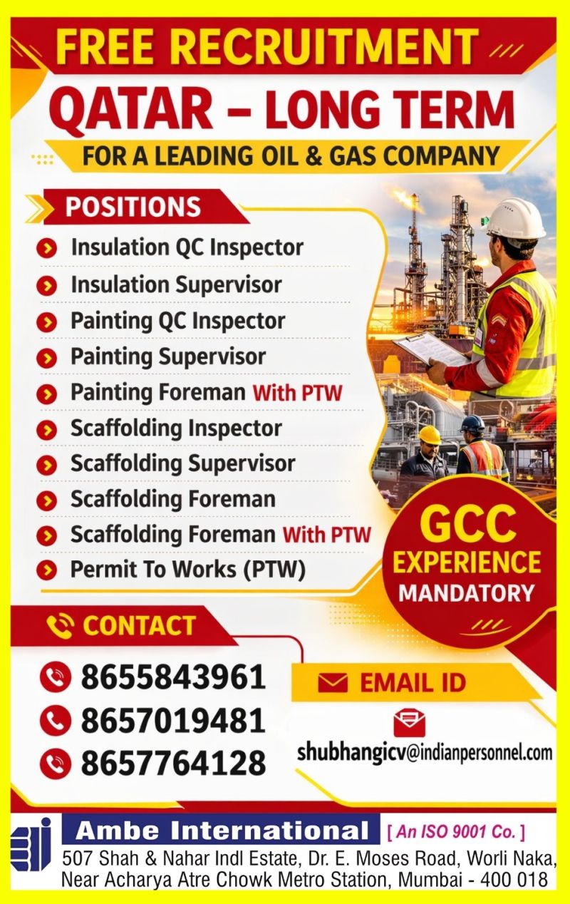 Urgent Hiring for Qatar