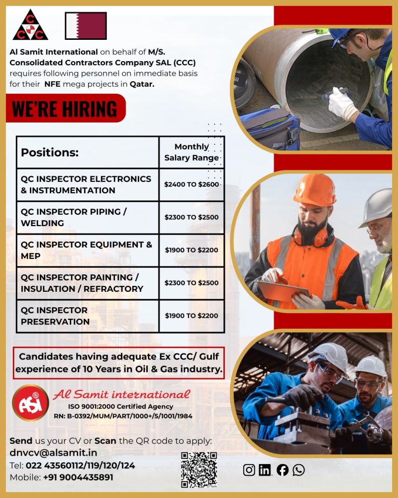 Urgent Hiring for Qatar