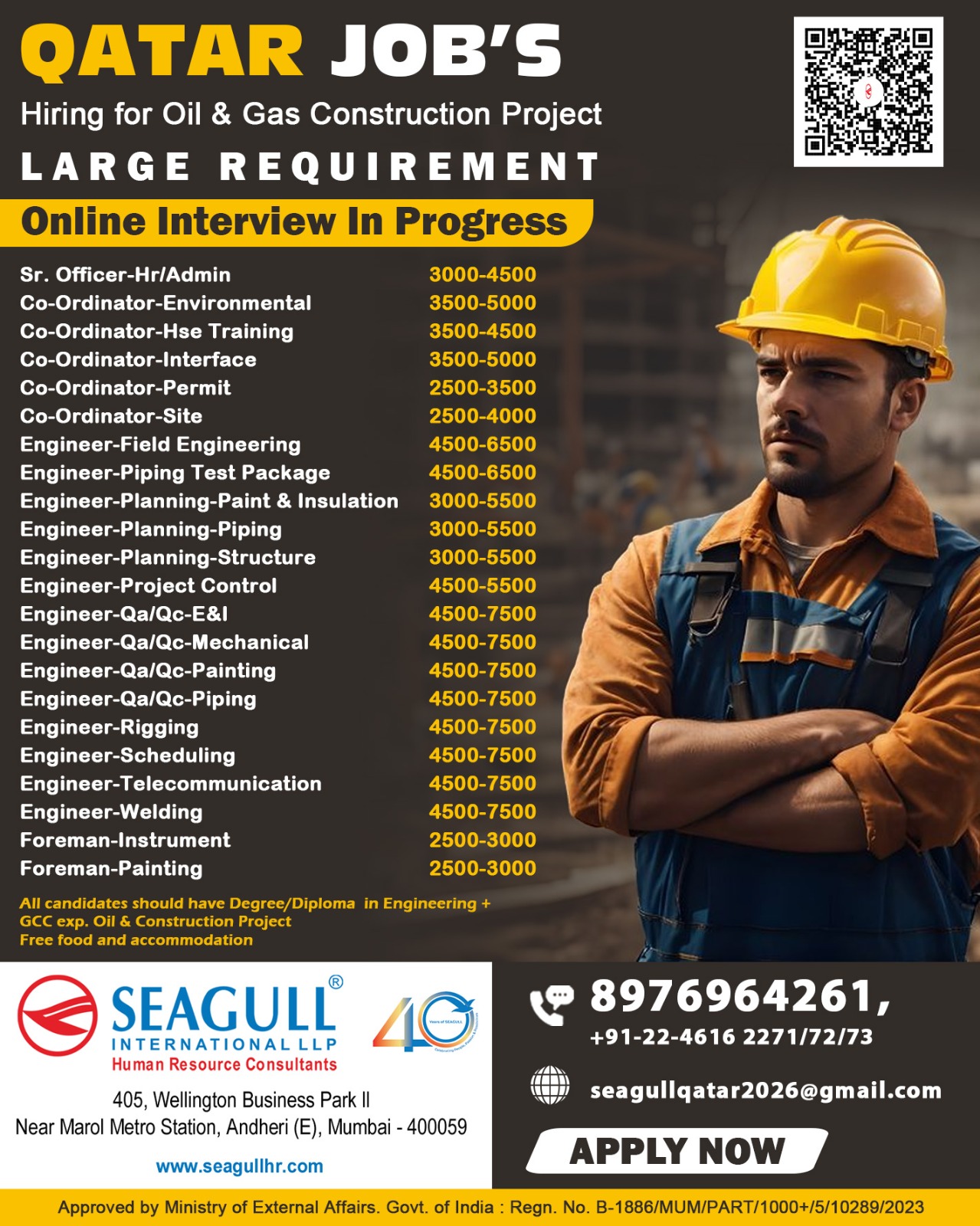 Urgent Hiring for Qatar