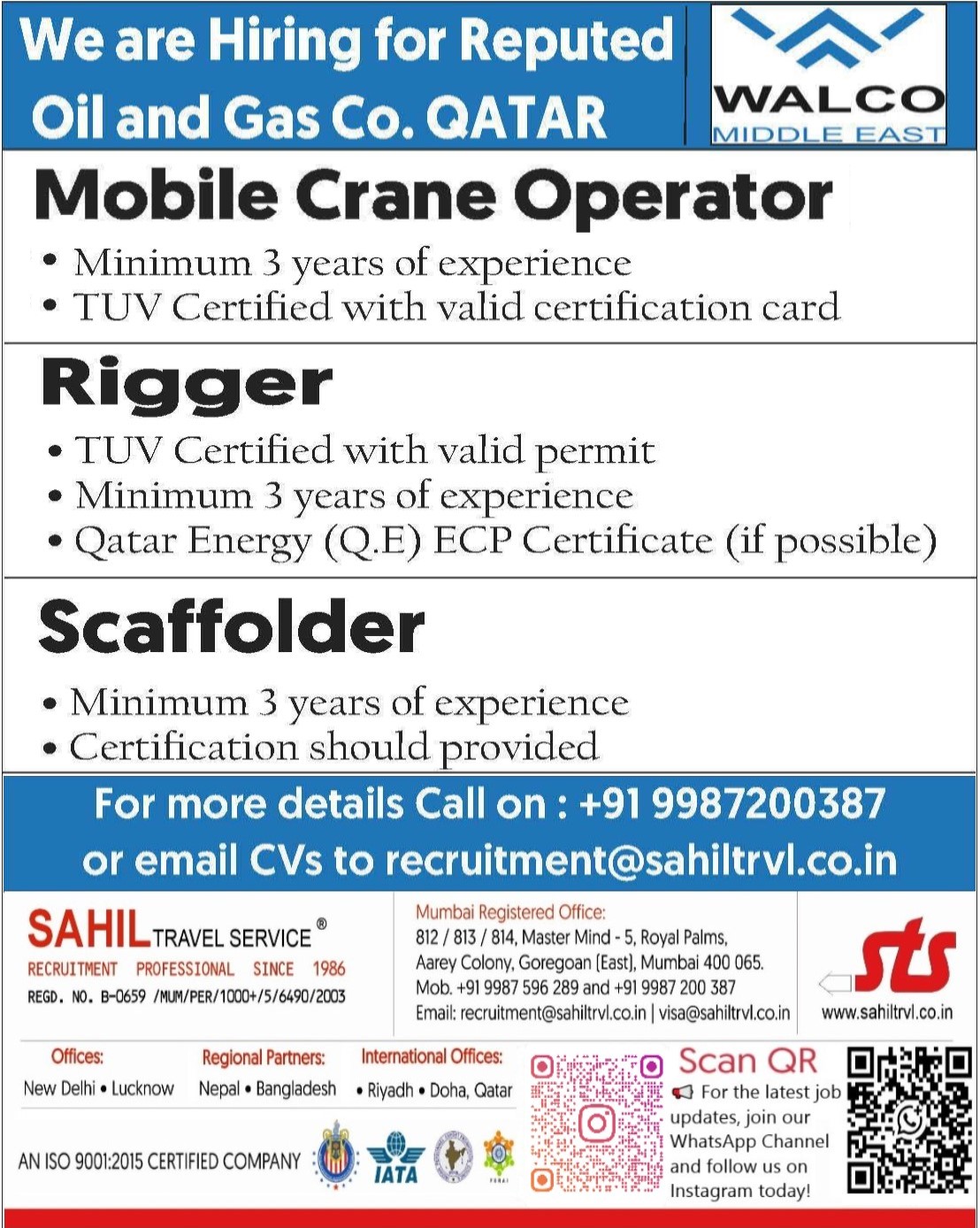 Urgent Hiring for Qatar