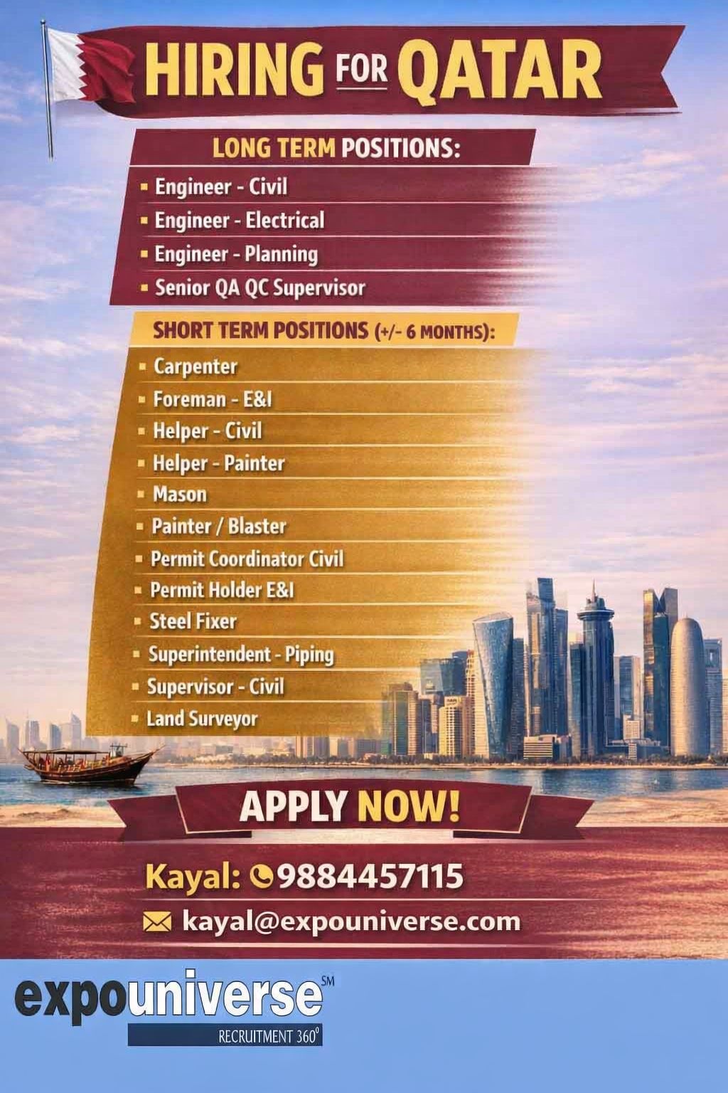 Urgent Hiring for Qatar