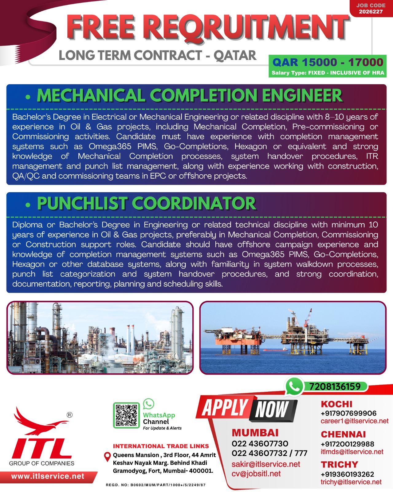 Urgent Hiring for Qatar