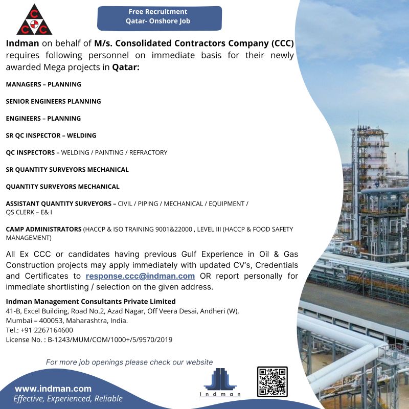 Urgent Hiring for Qatar