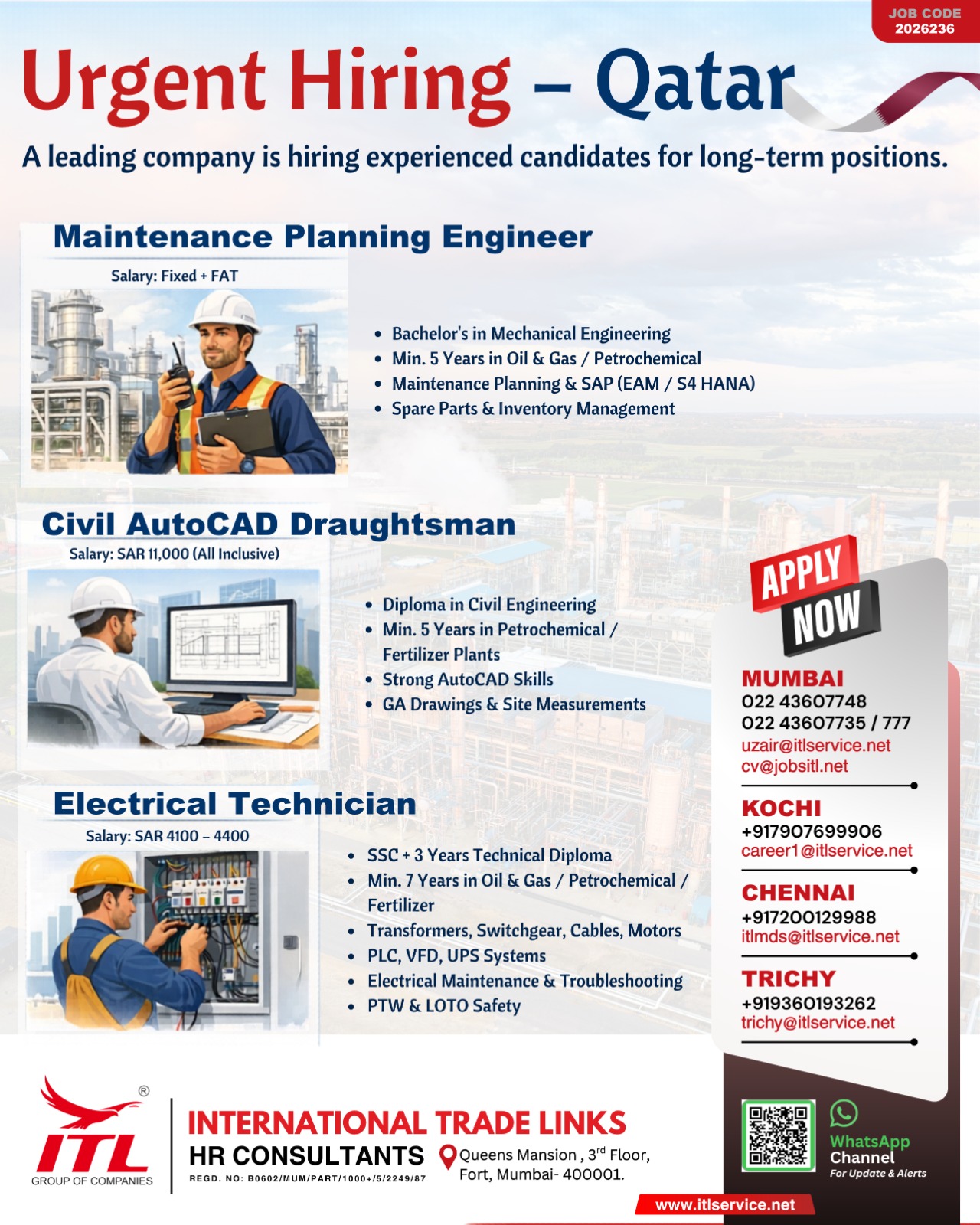 Urgent Hiring For Qatar
