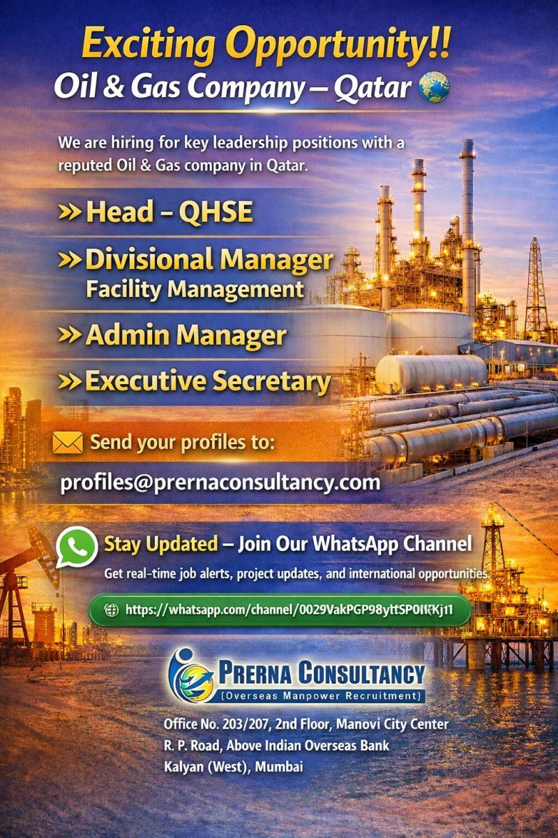 Urgent Hiring for Qatar