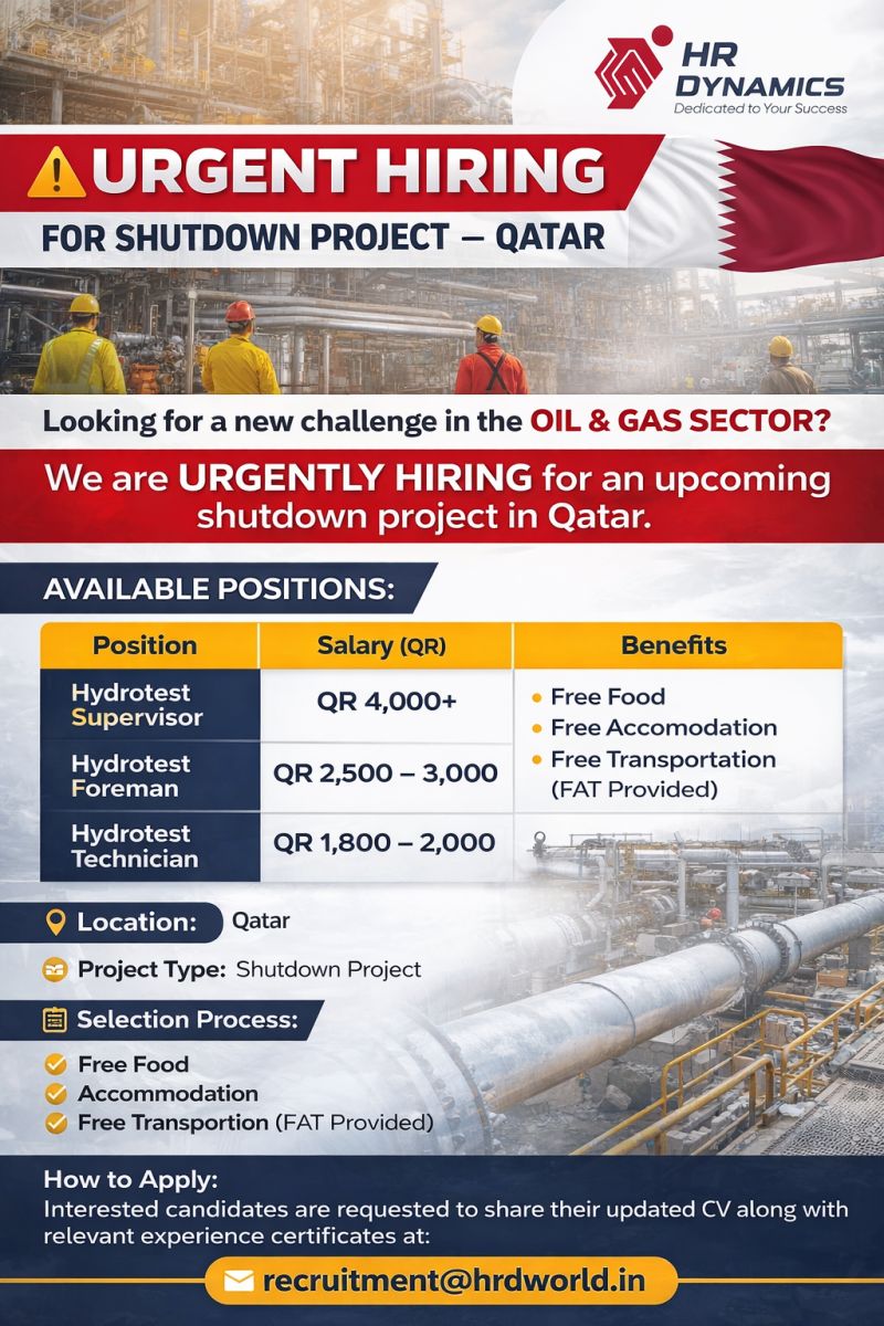 Urgent Hiring for Qatar