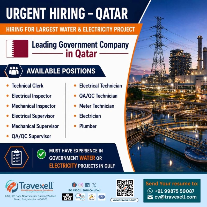 Urgent Hiring for Qatar