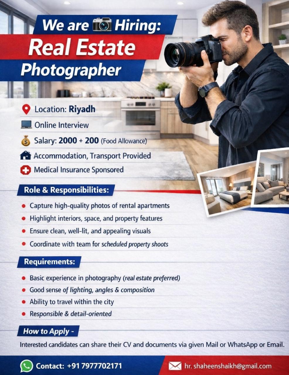 Urgent Hiring for Riyadh