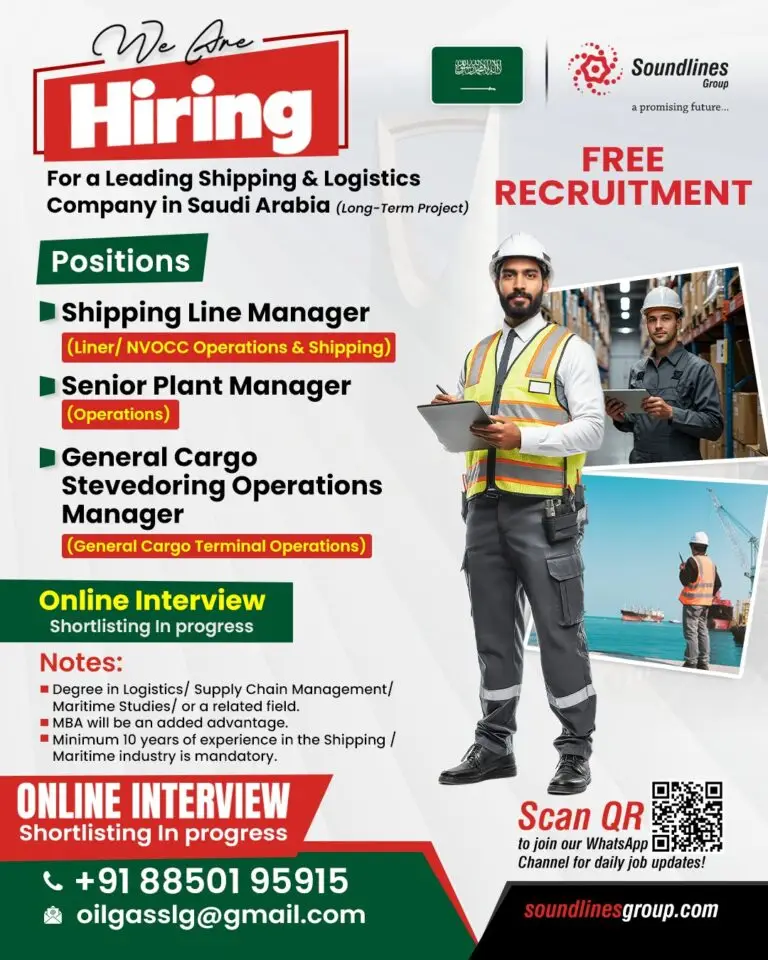 Urgent Hiring for Saudi Arabia