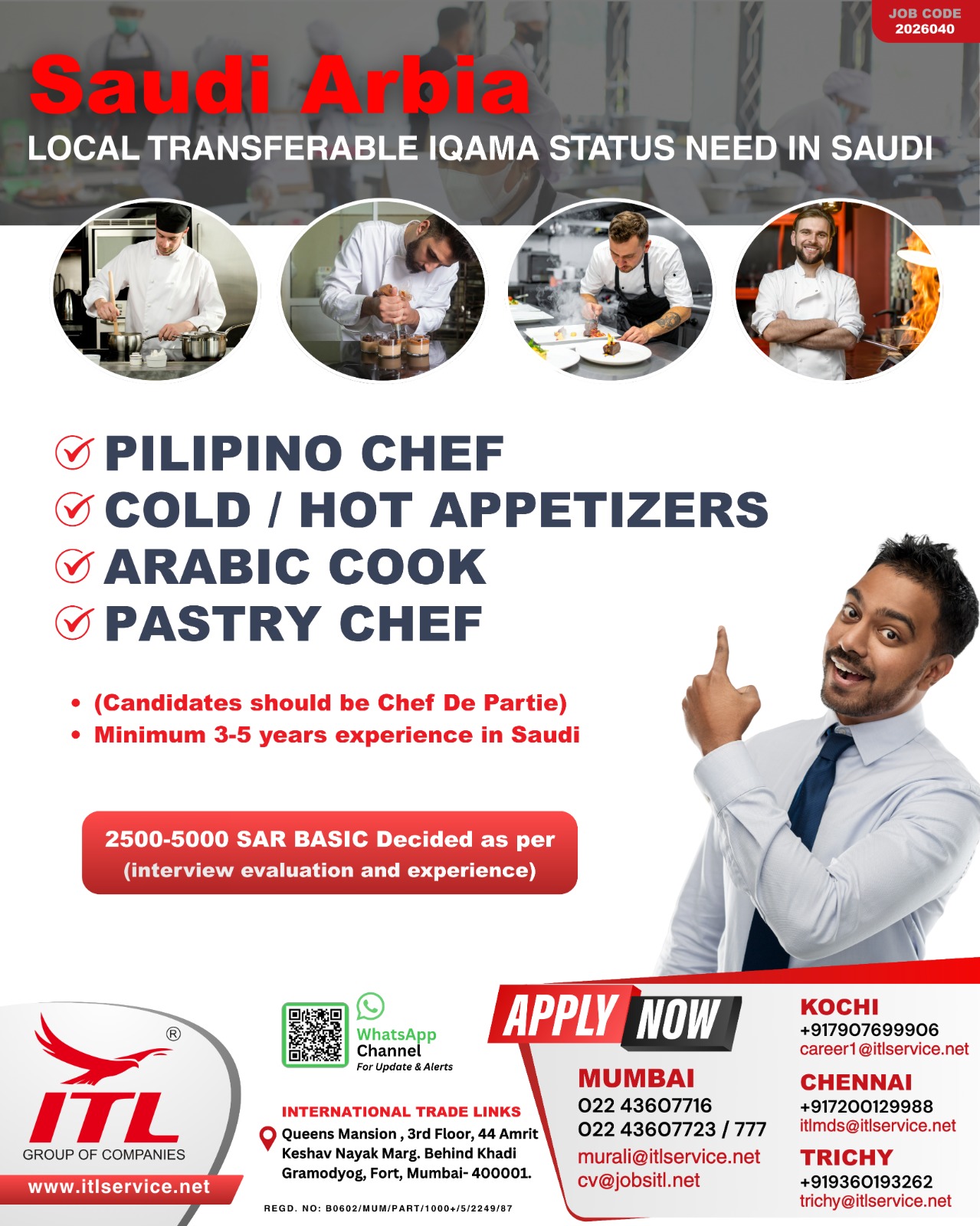 Urgent Hiring for Saudi Arabia