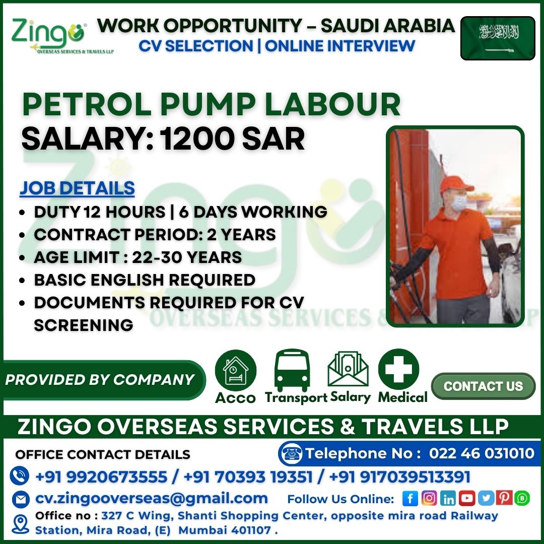 Urgent Hiring for Saudi Arabia