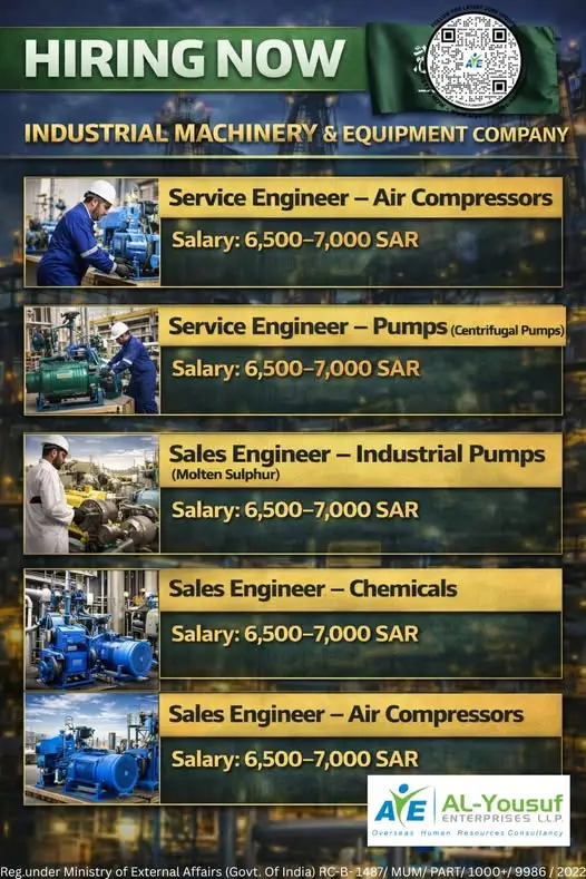 Urgent Hiring for Saudi Arabia
