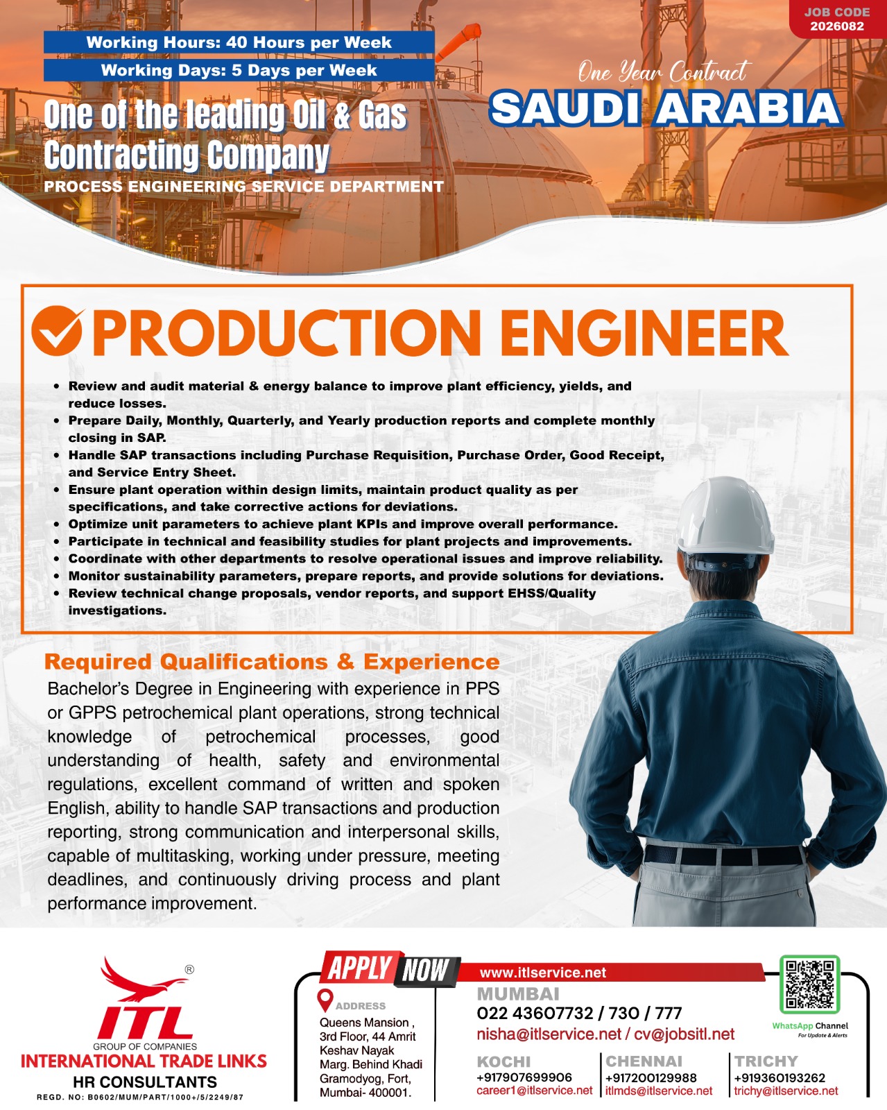 Urgent Hiring for Saudi Arabia