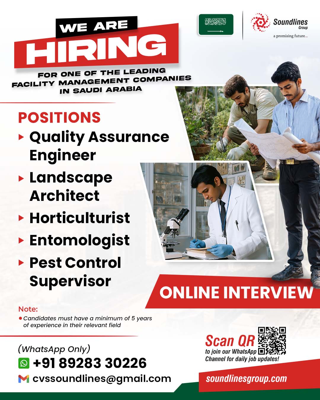 Urgent Hiring for Saudi Arabia