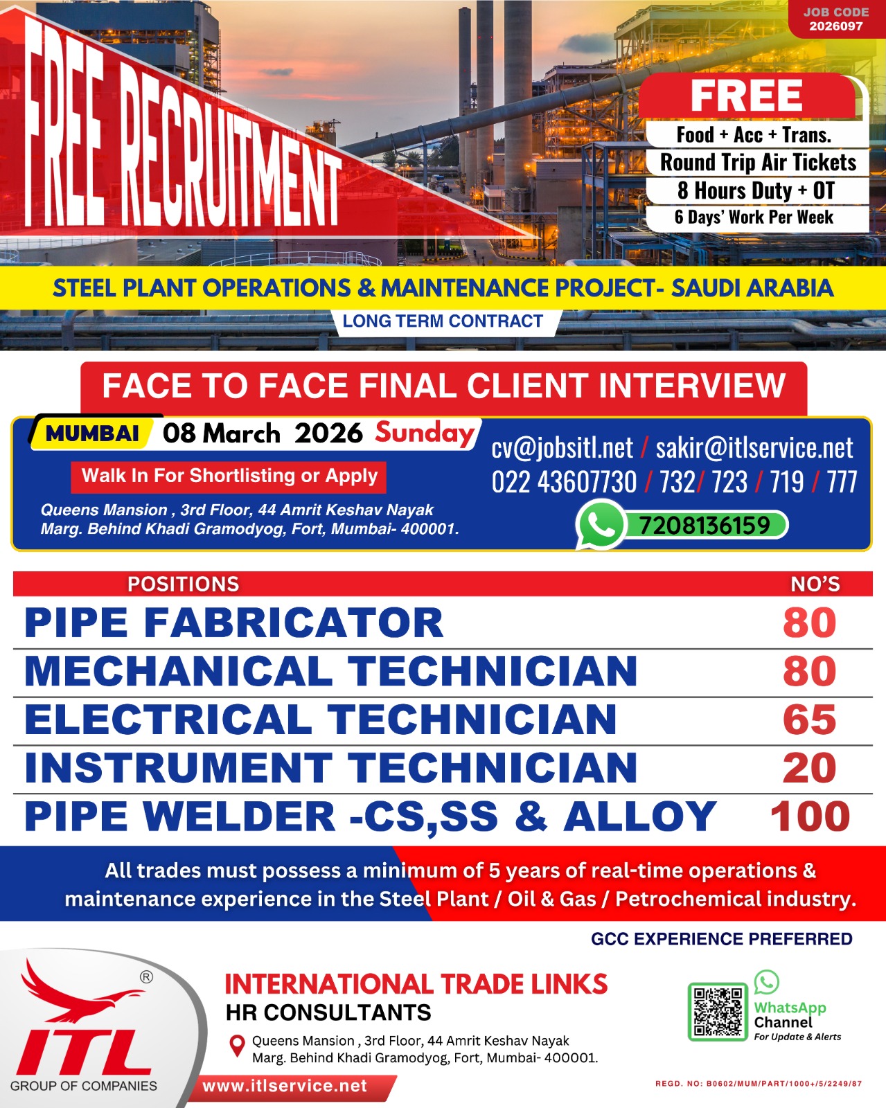 Urgent Hiring for Saudi Arabia