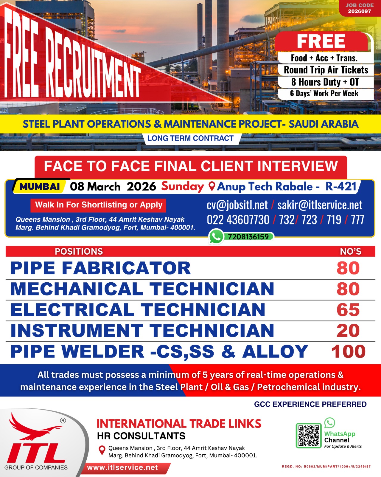 Urgent Hiring for Saudi Arabia