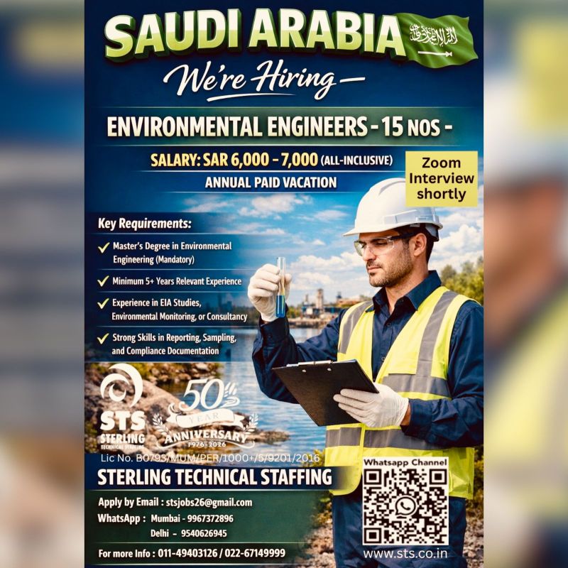 Urgent Hiring for Saudi Arabia