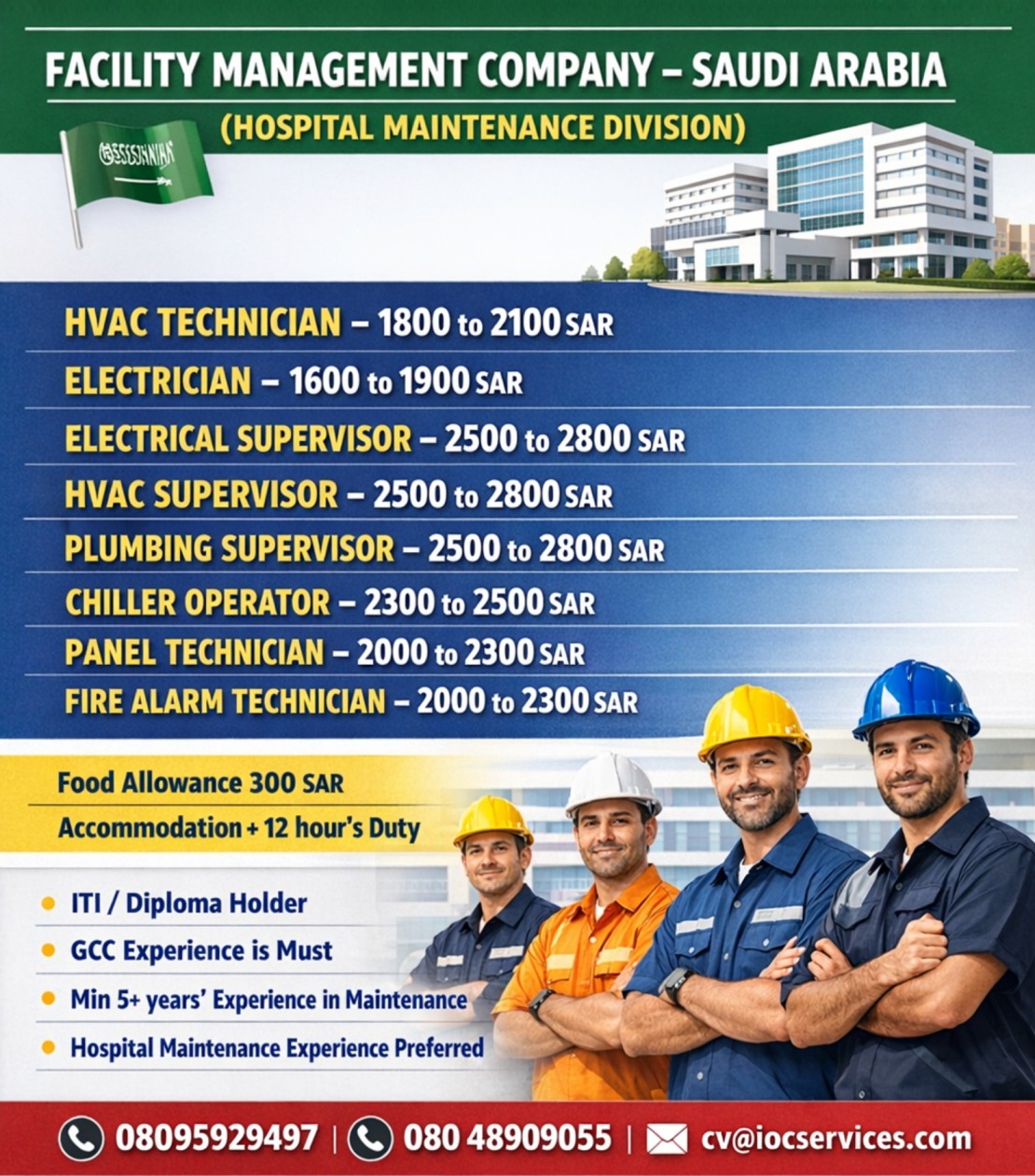 Urgent Hiring for Saudi Arabia