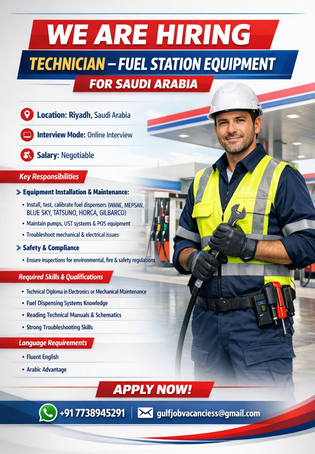 Urgent Hiring for Saudi Arabia